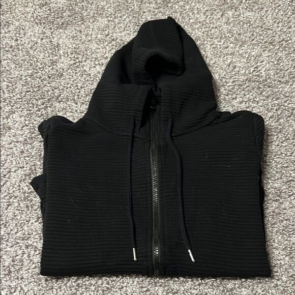 Black Hooded Zip-Up Jacket - Picture 6 of 6